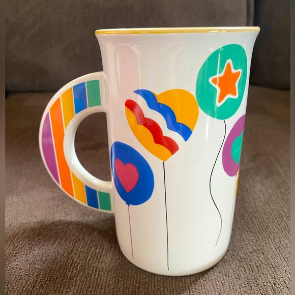 NIB Mikasa Rainbow Balloon Party Time 4 3/4” Collectible Mug - Picture 3 of 9